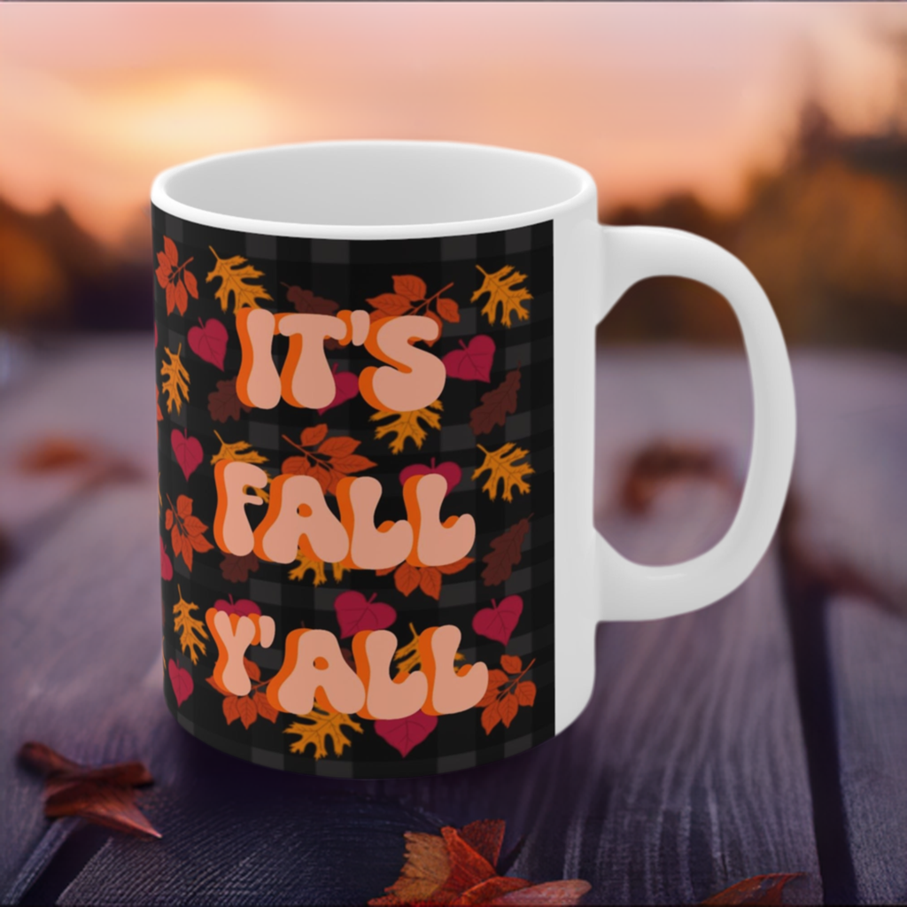 "It's Fall Y'all" Autumn Ceramic Mug 11oz
