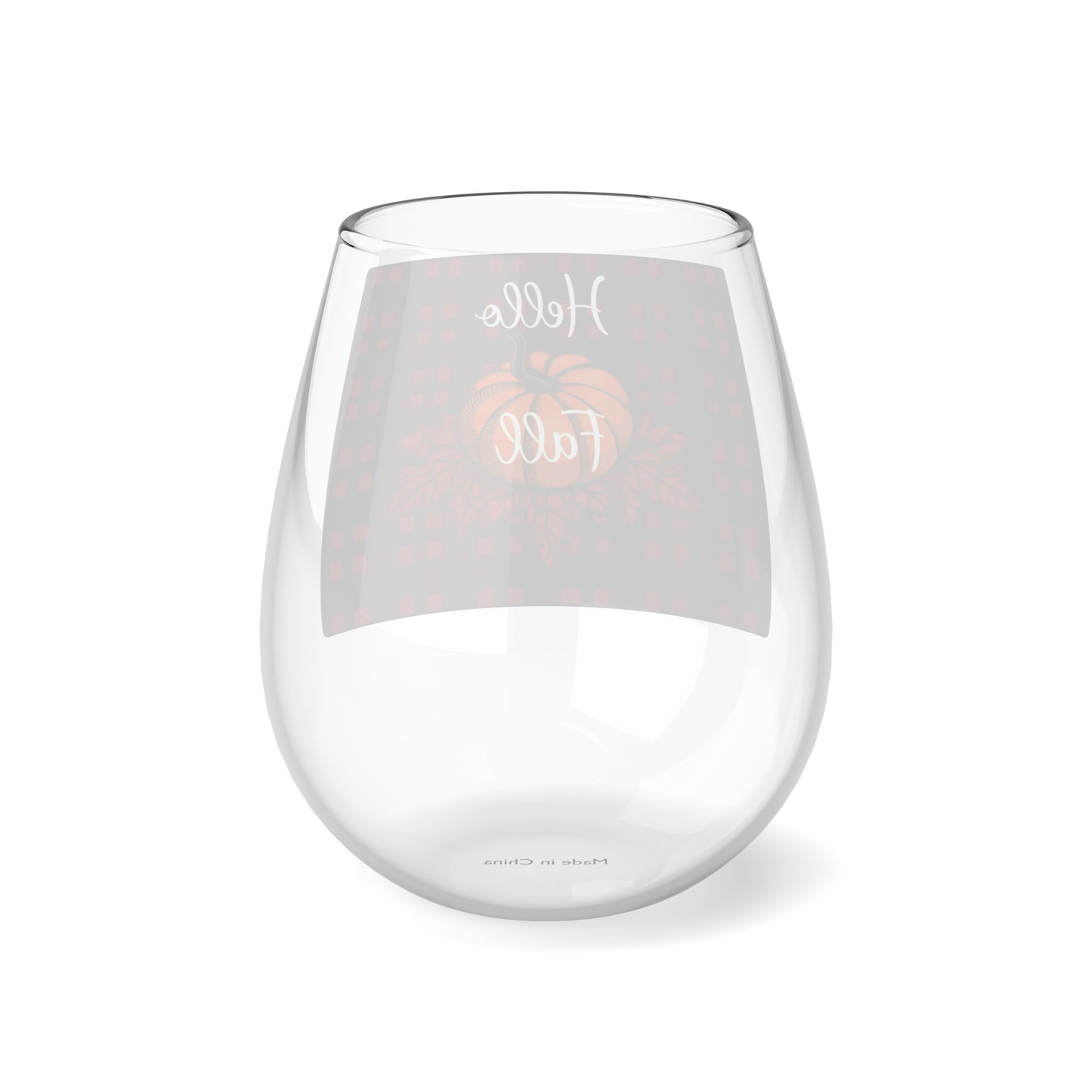 Hello Fall Stemless Wineglass