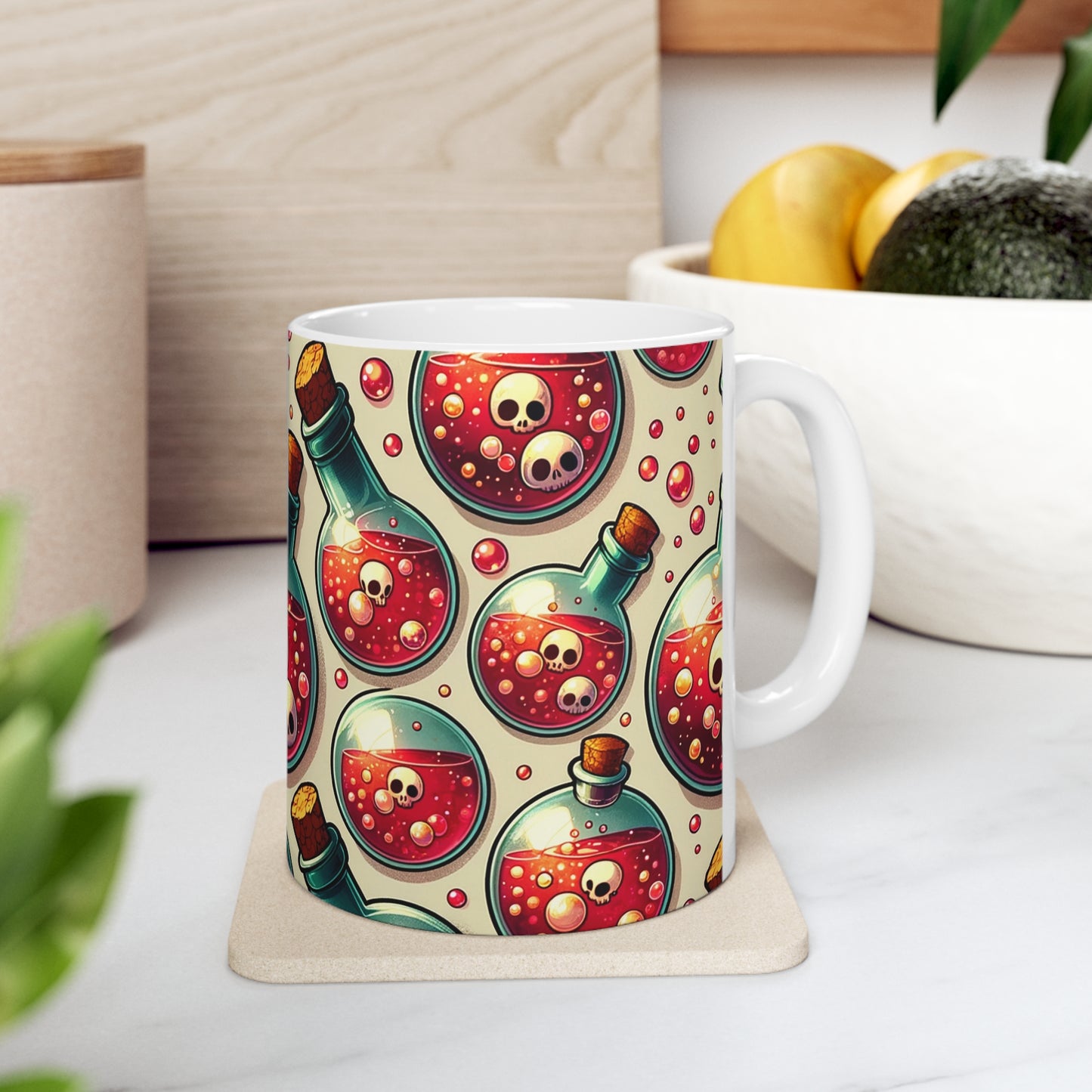 Red potion coffee cup mug. Red potion cup mug.