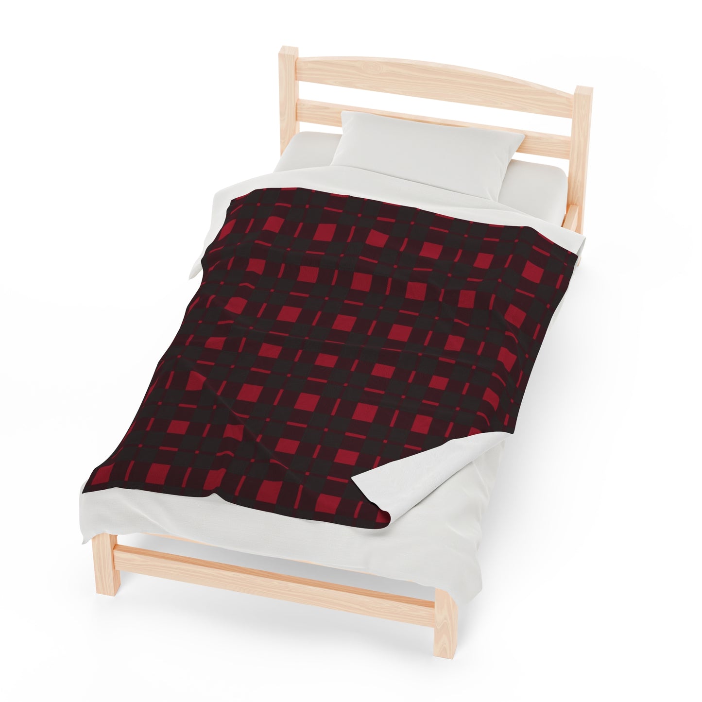 Red Flannel Plaid Velveteen Plus Blanket