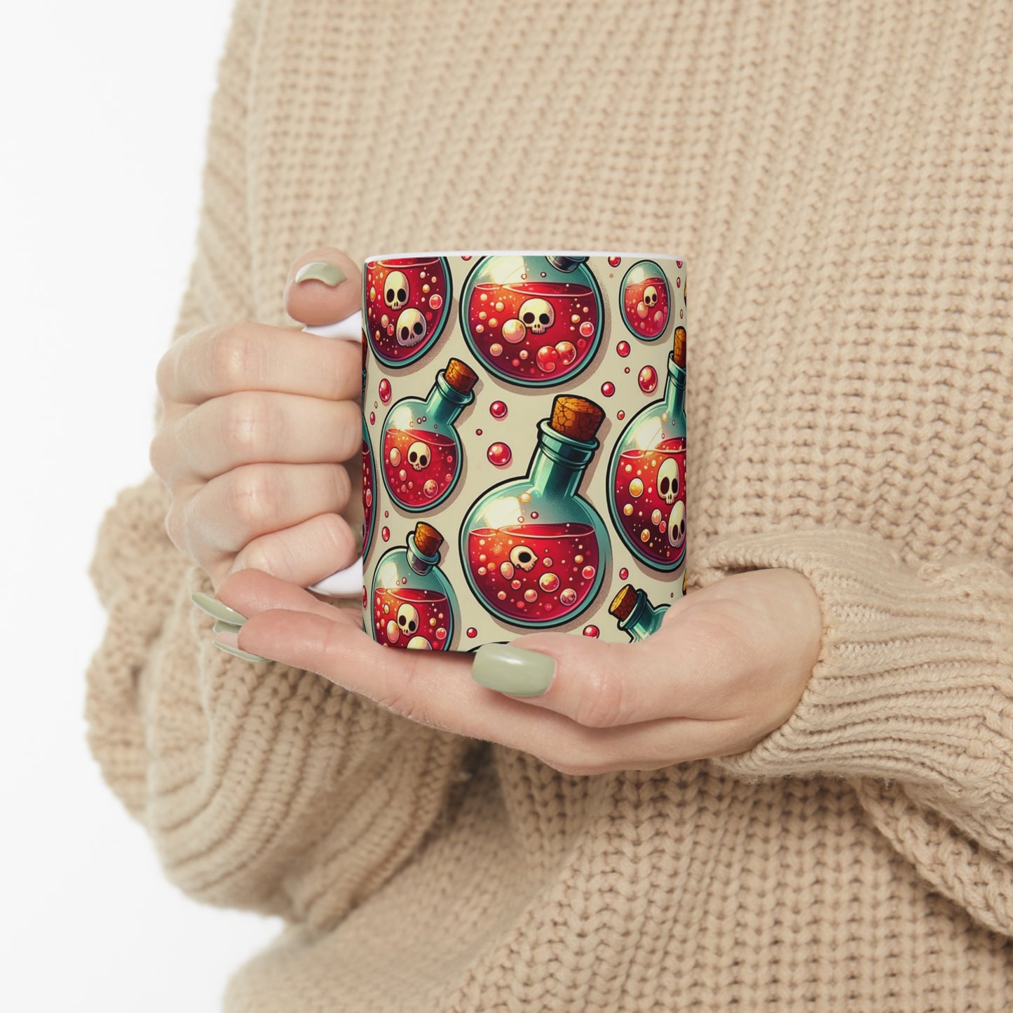 Red potion coffee cup mug. Red potion cup mug.