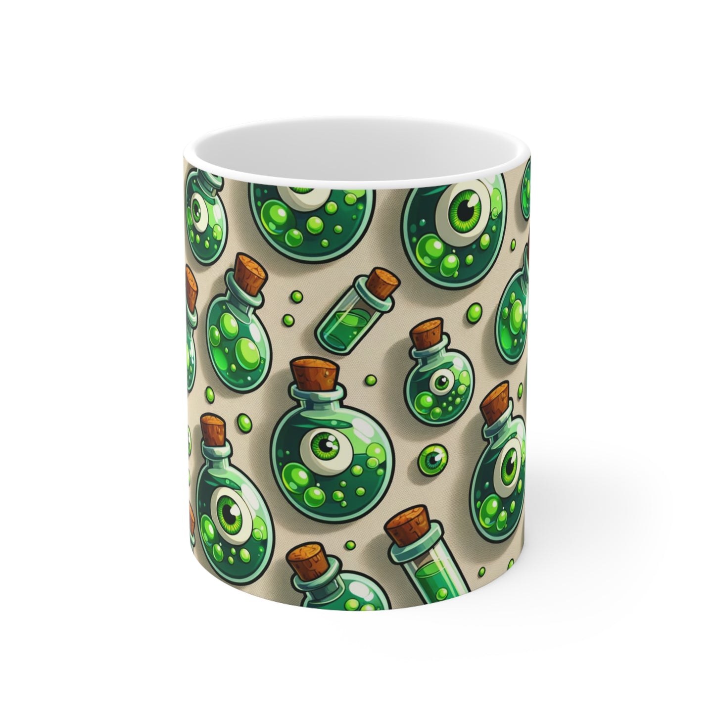 Green eye potion coffee mug cup. Coffee cup. Coffee mug. Witch cup. Witch mug. Potion cup. Potion mug.