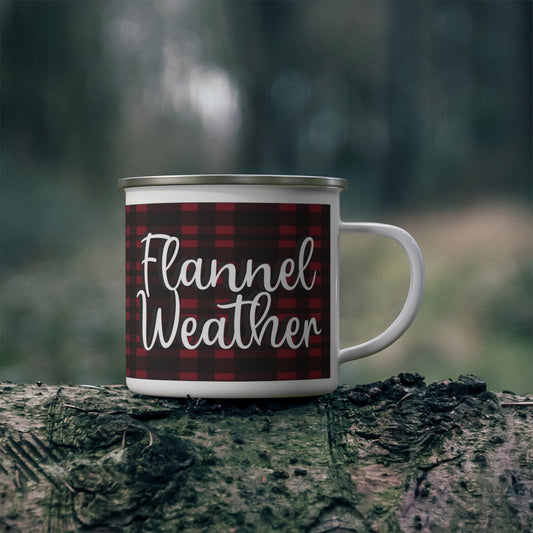 Flannel Weather Enamel Camping Mug