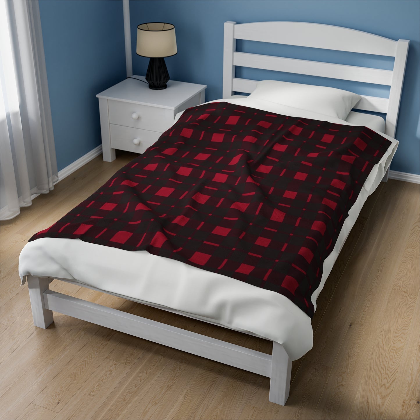 Red Flannel Plaid Velveteen Plus Blanket