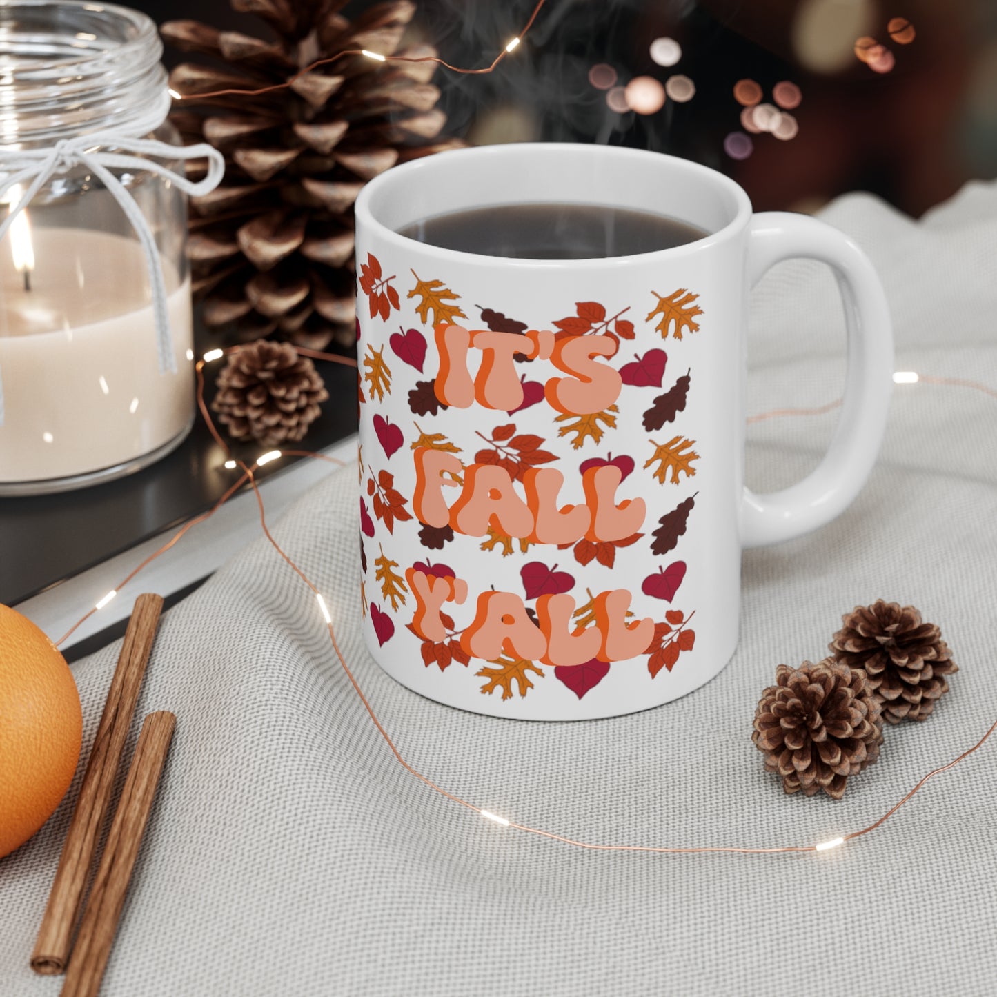 "It's Fall Y'all" Autumn Ceramic Mug 11oz