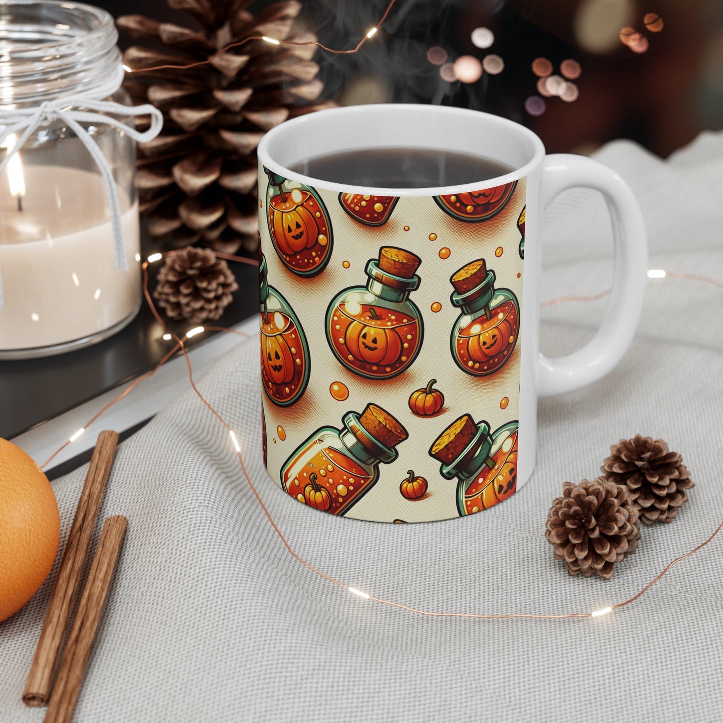 Pumpkin potion coffee cup. Coffee mug. Coffee cup. Tea cup. Witch cup. Halloween coffee cup.