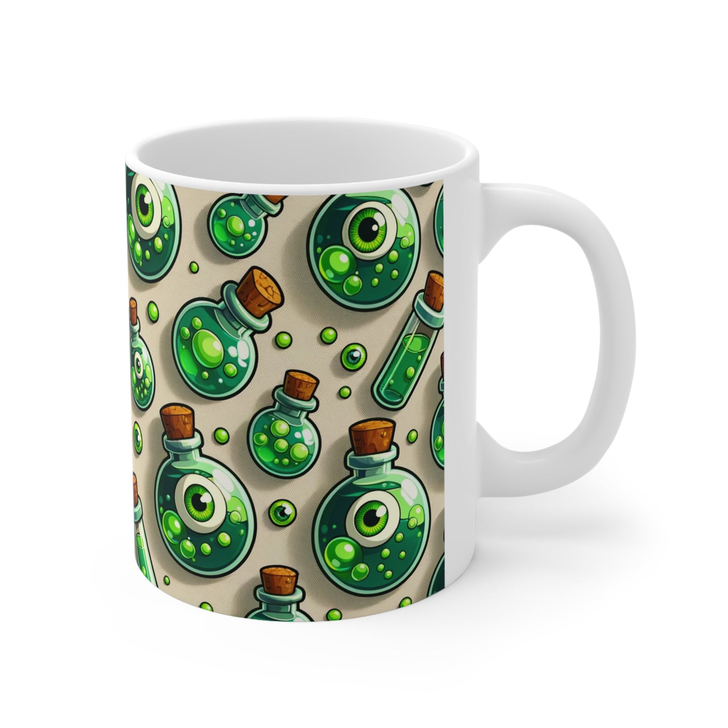 Green eye potion coffee mug cup. Coffee cup. Coffee mug. Witch cup. Witch mug. Potion cup. Potion mug.