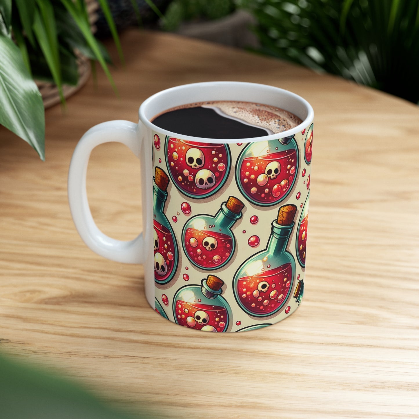 Red potion coffee cup mug. Red potion cup mug.