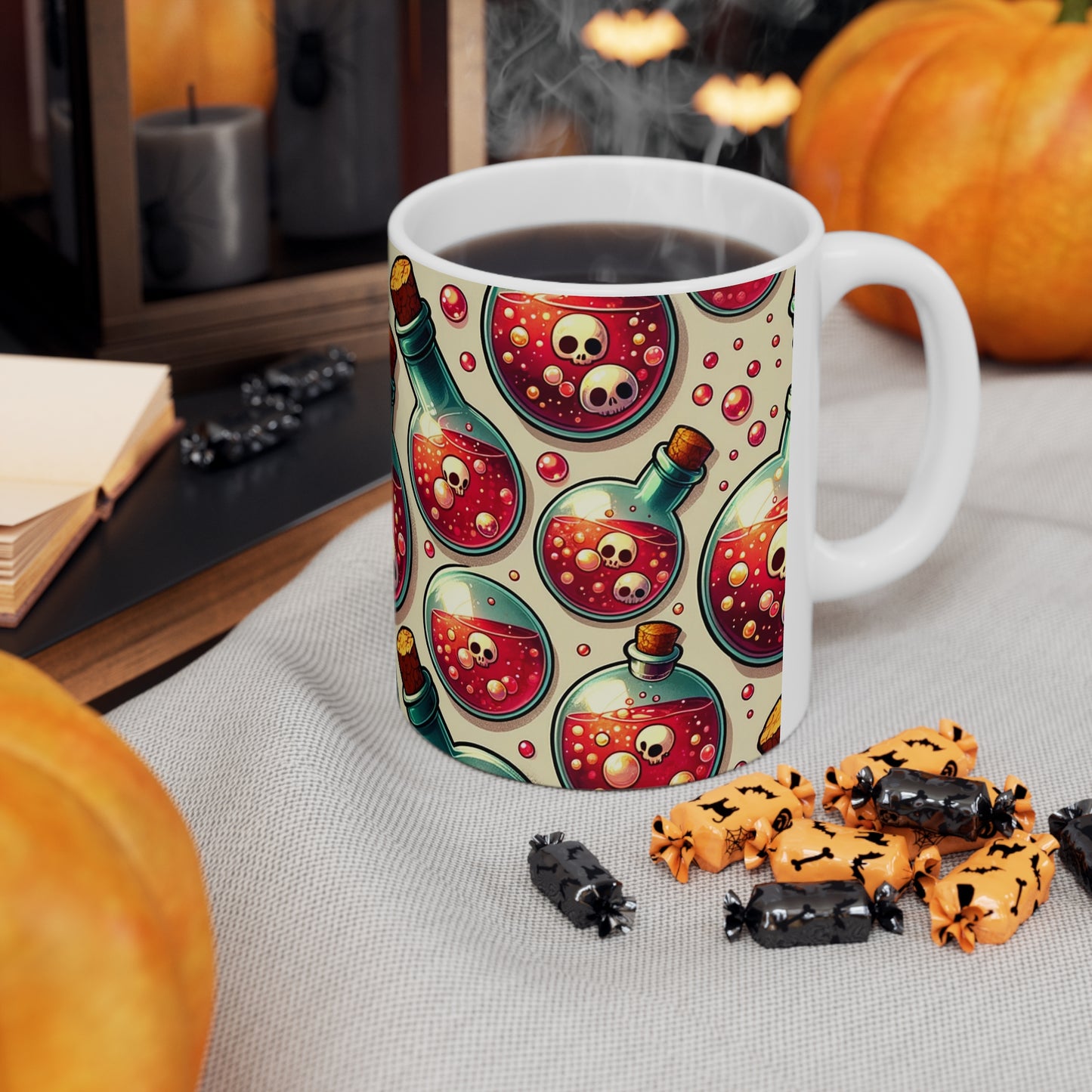 Red potion coffee cup mug. Red potion cup mug.