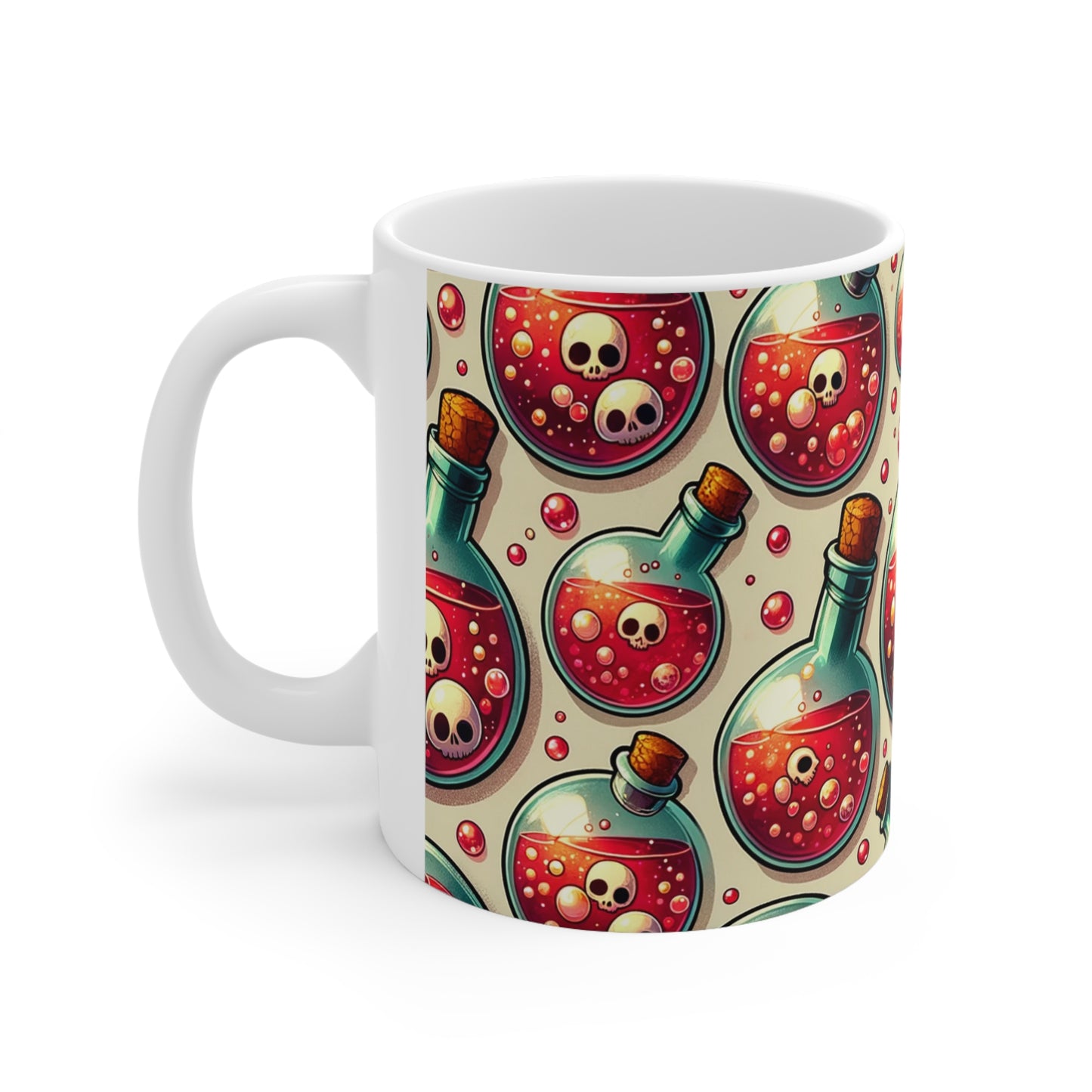 Red potion coffee cup mug. Red potion cup mug.