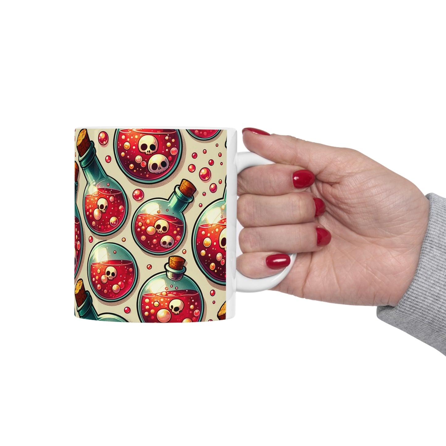 Red potion coffee cup mug. Red potion cup mug.