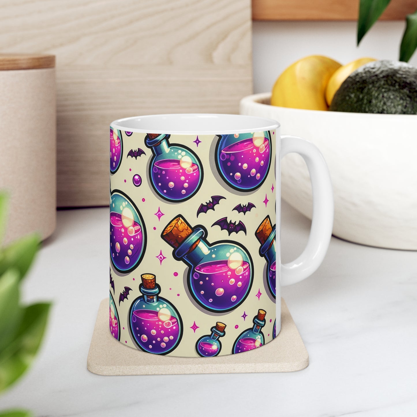 Bat Juice Potion Coffee cup mug. Coffee cup. Coffee mug. Witch mug. Witch cup. Tea cup.