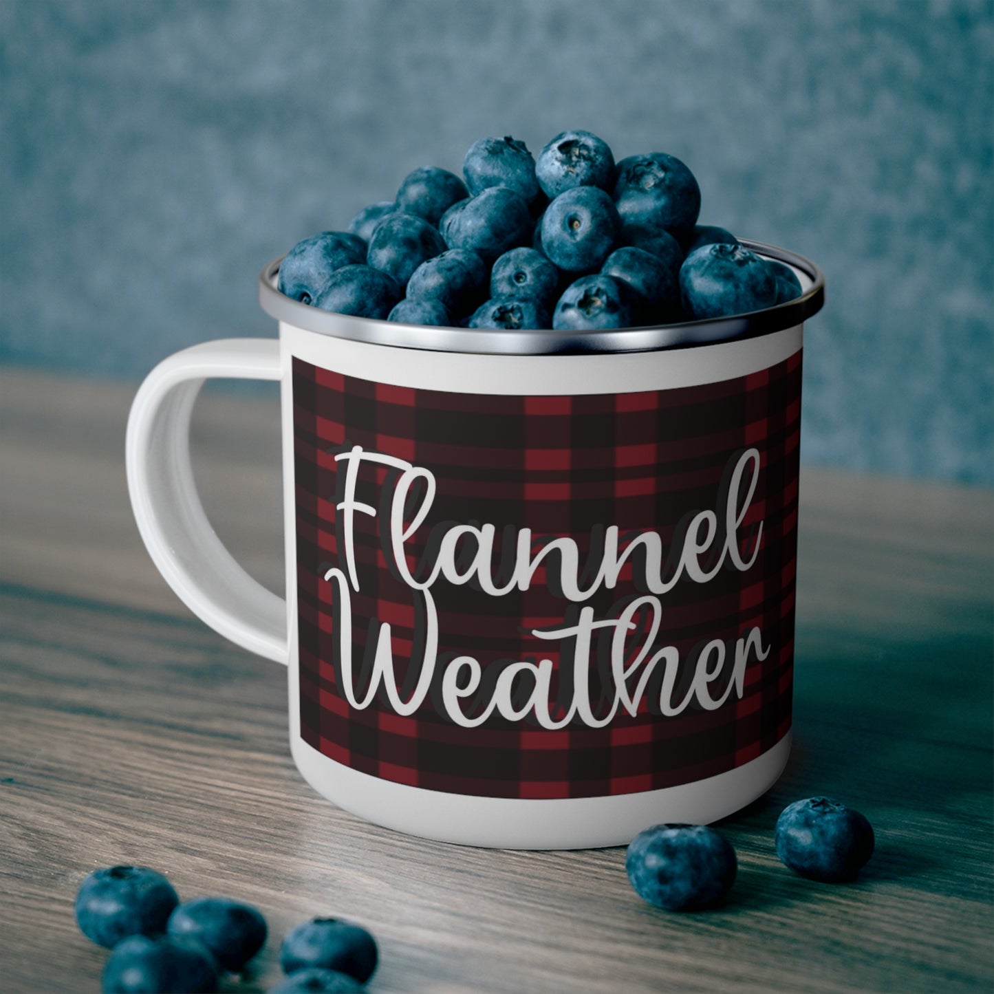 Flannel Weather Enamel Camping Mug