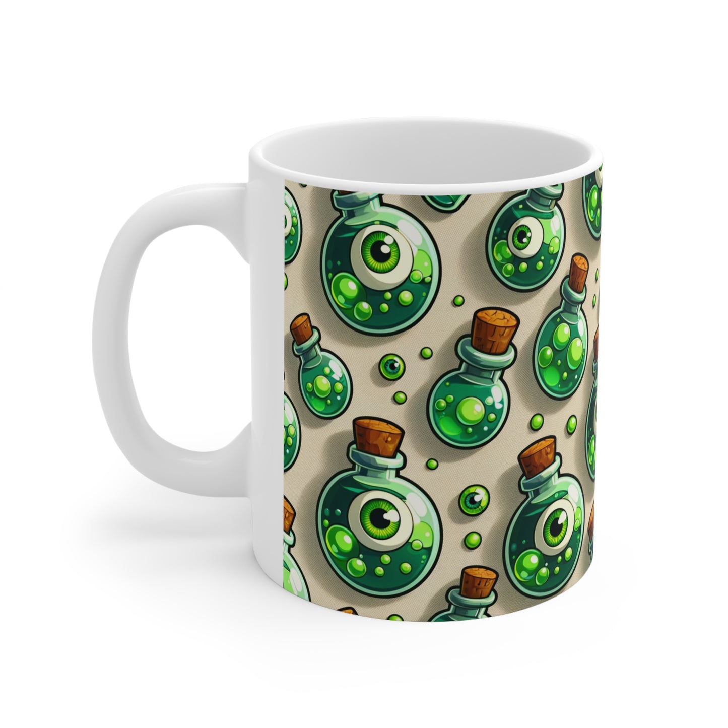 Green eye potion coffee mug cup. Coffee cup. Coffee mug. Witch cup. Witch mug. Potion cup. Potion mug.