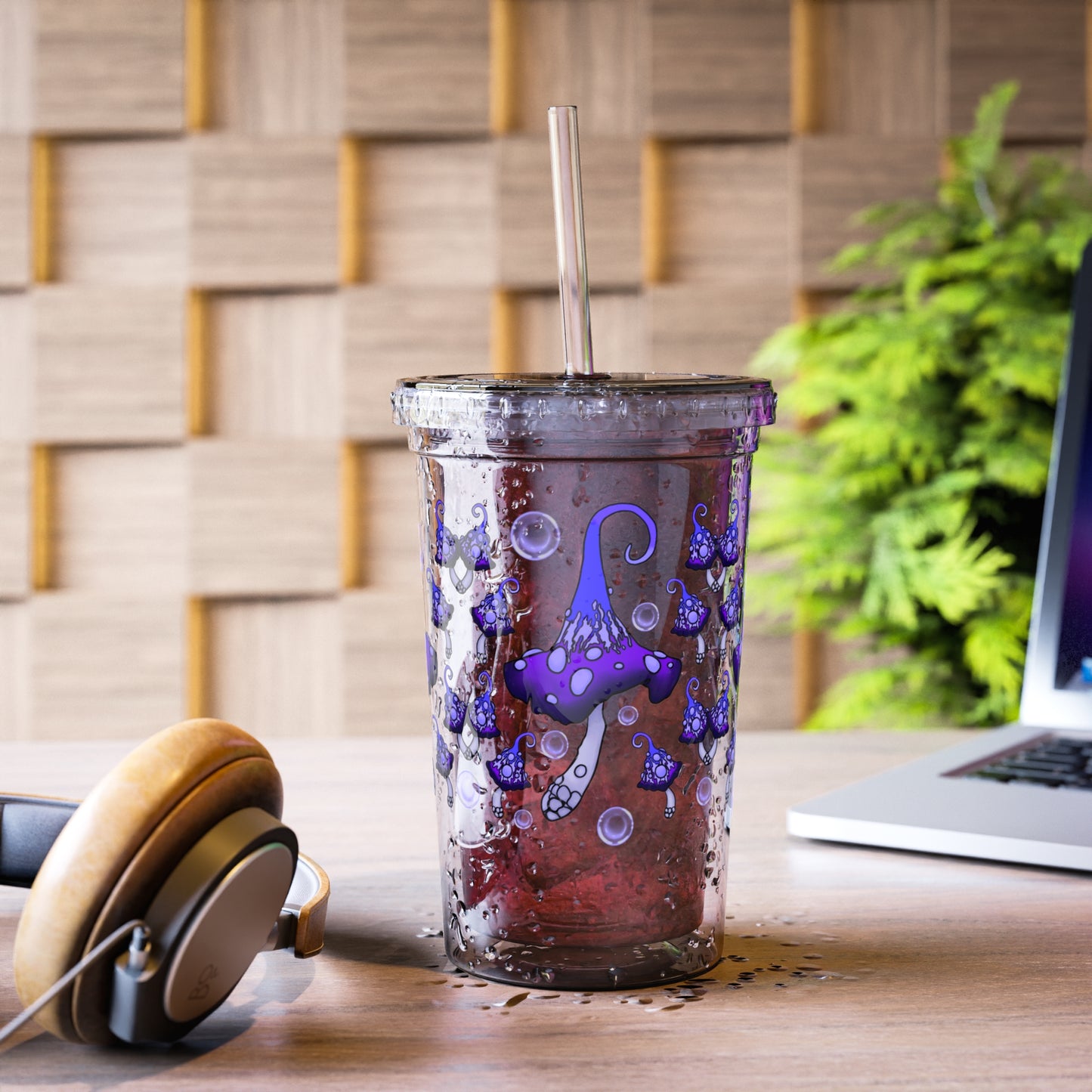 Purple mushroom cup with lid| Purple mushroom cup| Mushroom cup with lid| mushroom cup